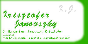 krisztofer janovszky business card